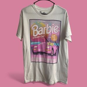 Barbie Dream Car Graphic Tee Pink Convertible Men’s Medium Cotton